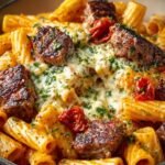 Cajun Steak Cheesy Rigatoni