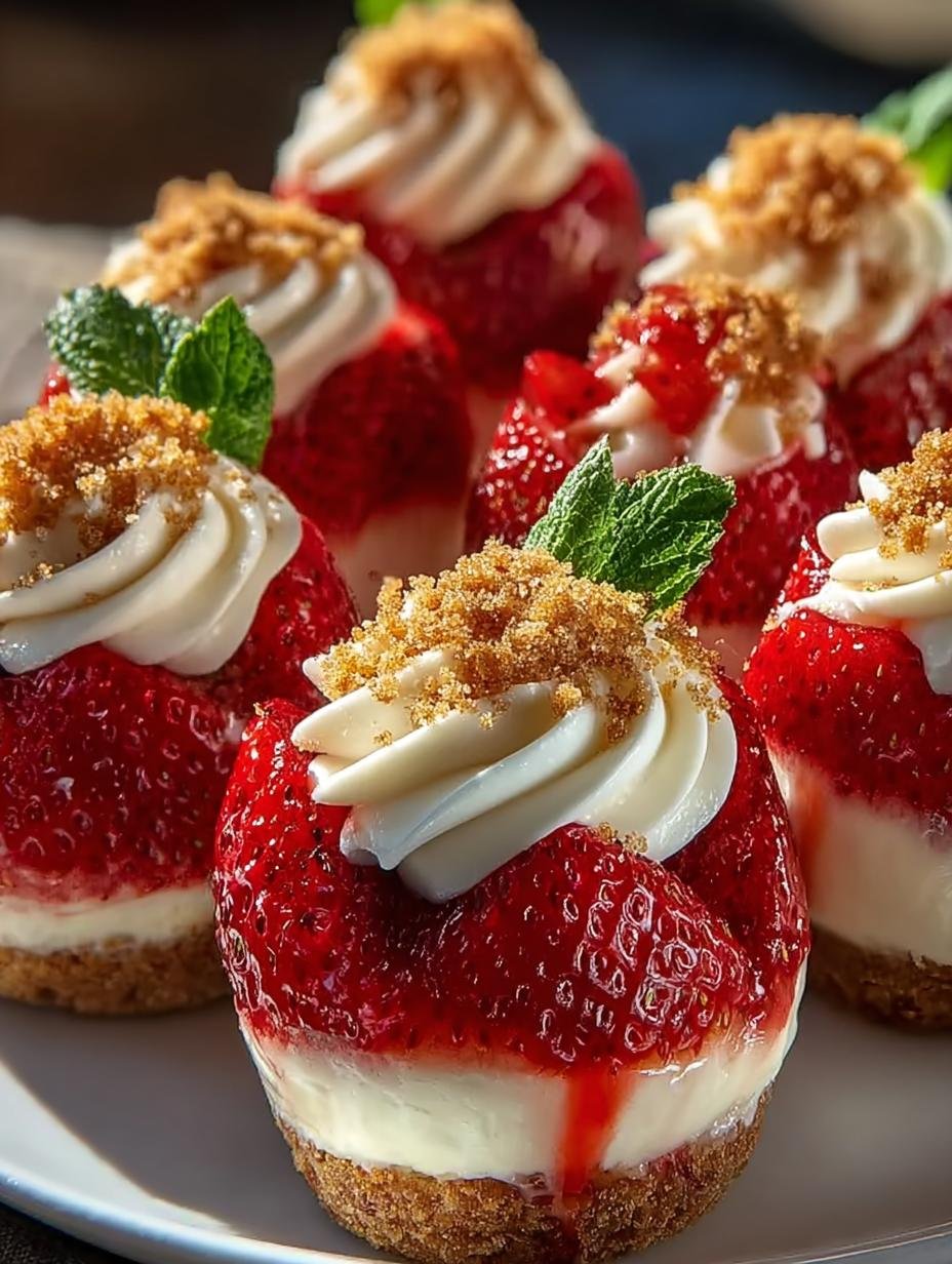 Cheesecake Deviled Strawberries: 12 Bite-Sized Delights