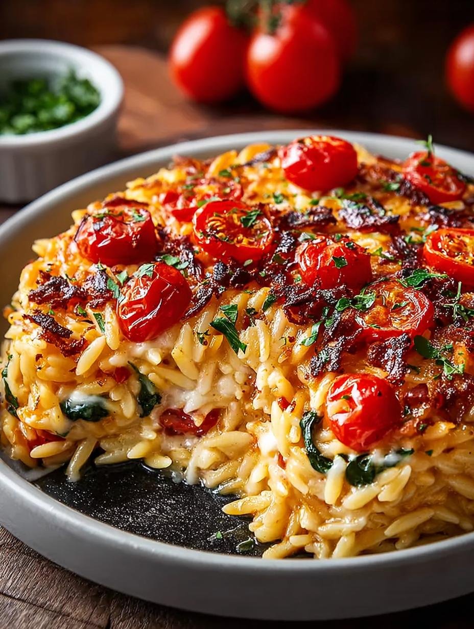 Cheesy Baked Orzo with 10 Delicious Veggies for Comfort - Cheesy Baked Orzo with - main visual representation