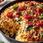 Cheesy Baked Orzo with