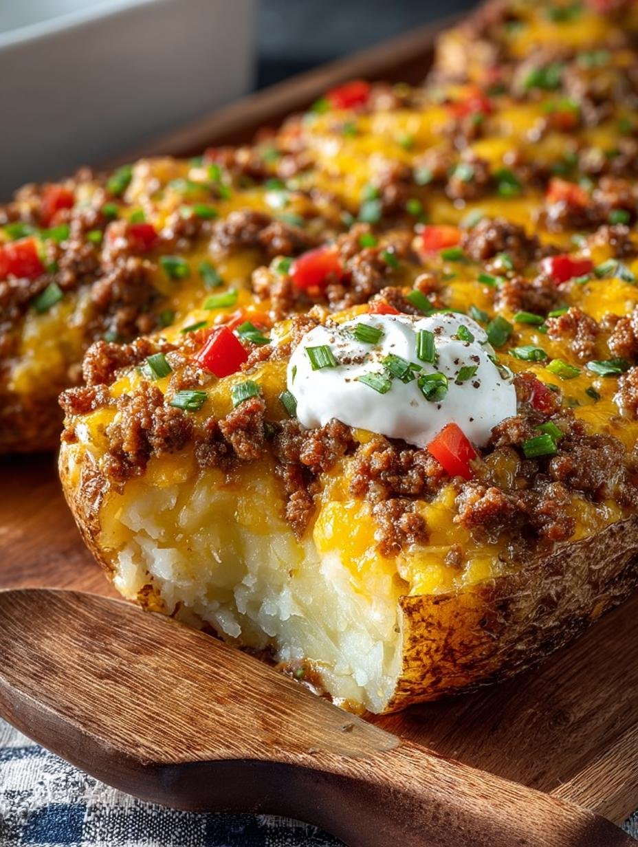 Delicious Cheesy Ground Beef Potato Casserole Recipe - Cheesy Ground Beef Potato - main visual representation