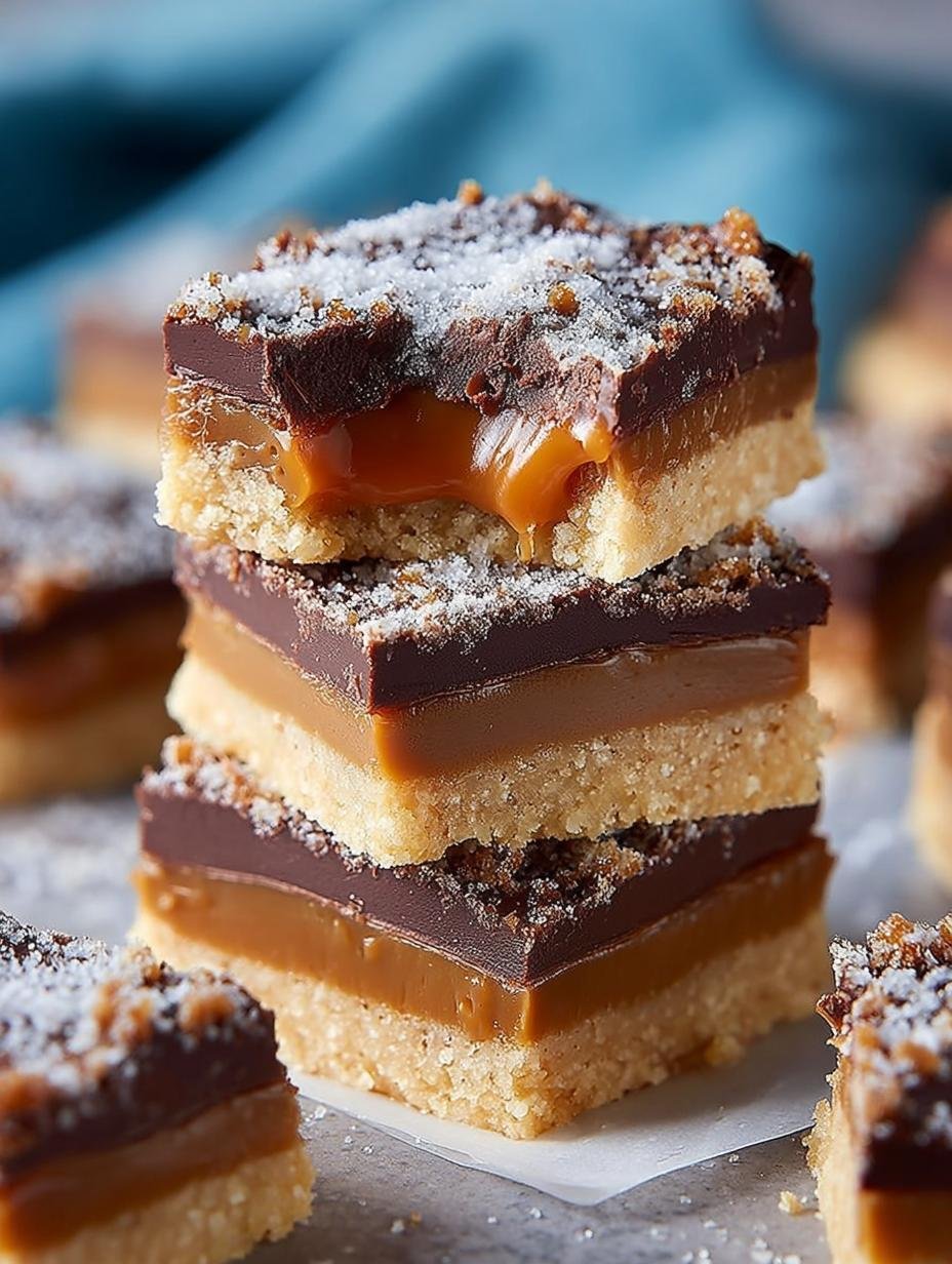 Chocolate Caramel Shortbread Bars