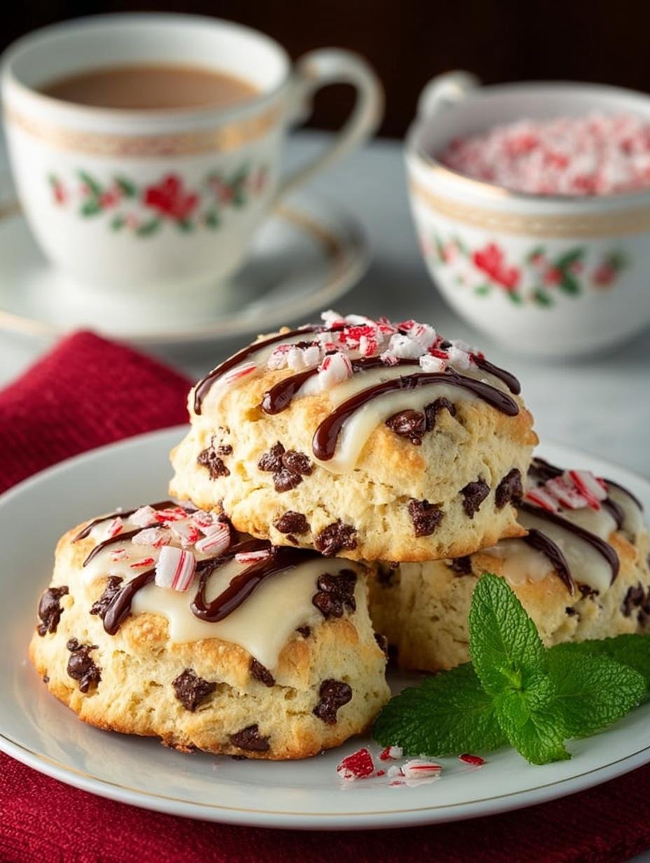 Delicious Chocolate Chip Peppermint Scones Recipe - Chocolate Chip Peppermint Scones - main visual representation