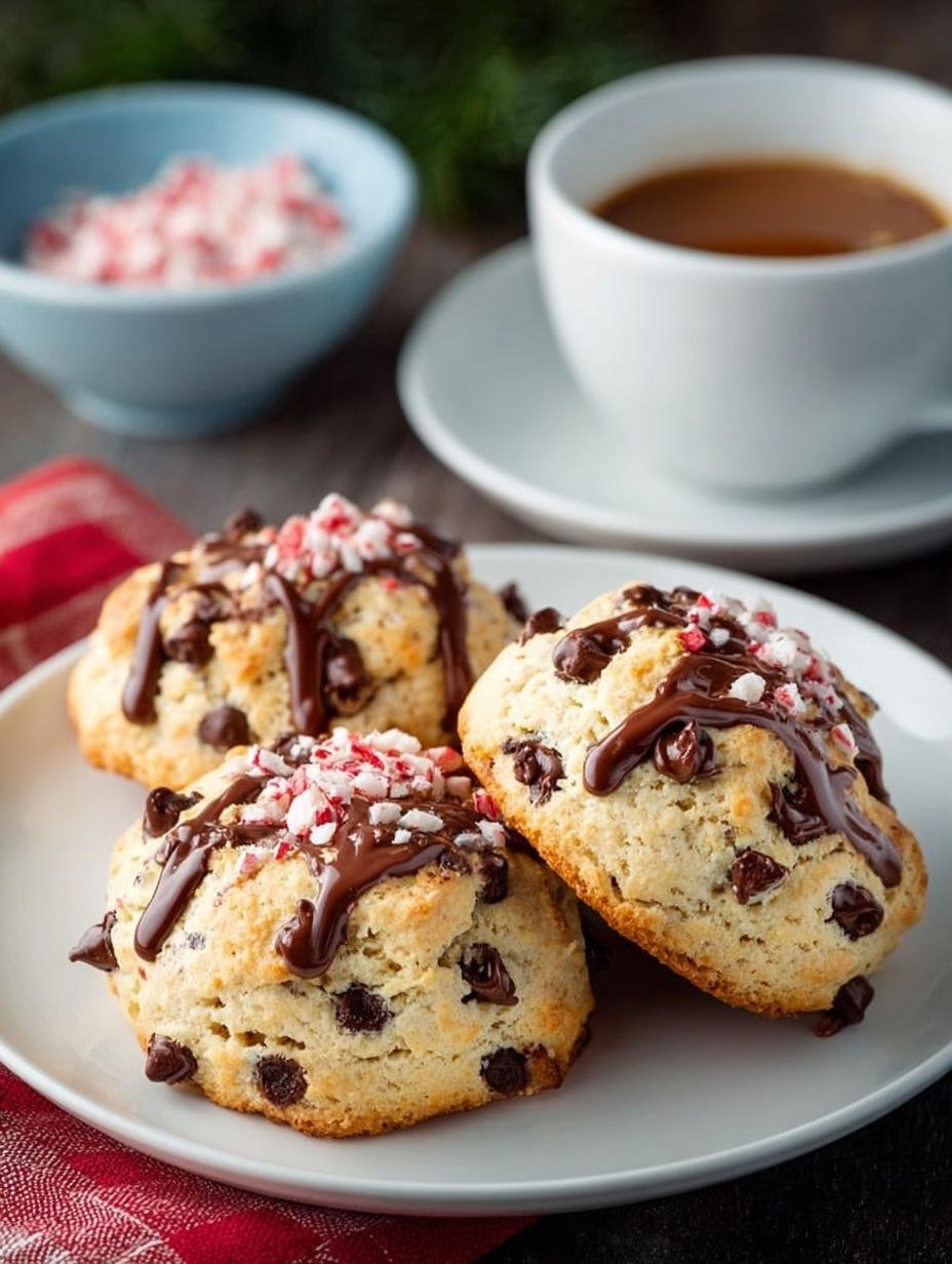 Delicious Chocolate Chip Peppermint Scones Recipe - Chocolate Chip Peppermint Scones - additional detail