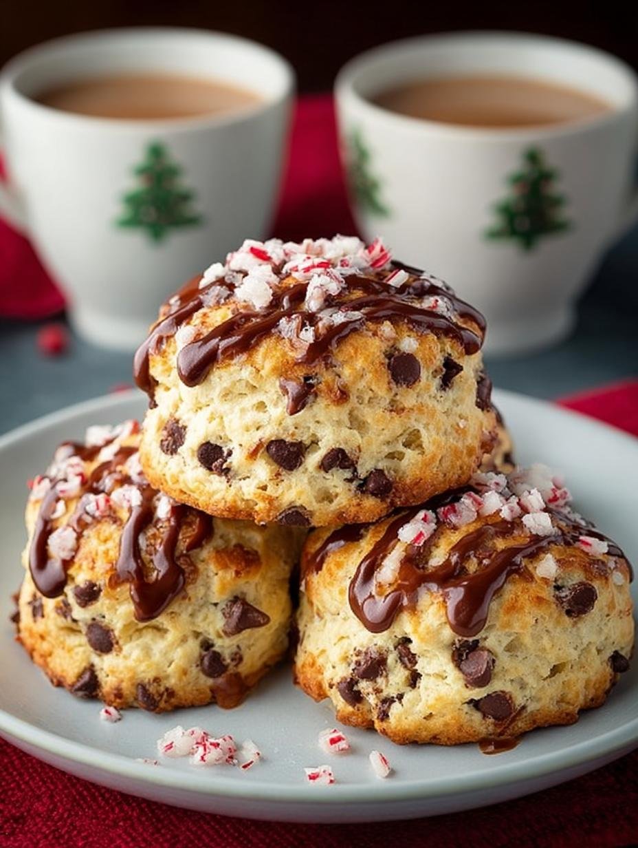 Chocolate Chip Peppermint Scones