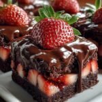 Chocolate Covered Strawberry Brownies