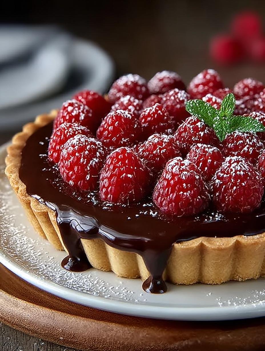 Chocolate Ganache Raspberry Tart: 5 Steps to Indulge - Chocolate Ganache Raspberry Tart - main visual representation