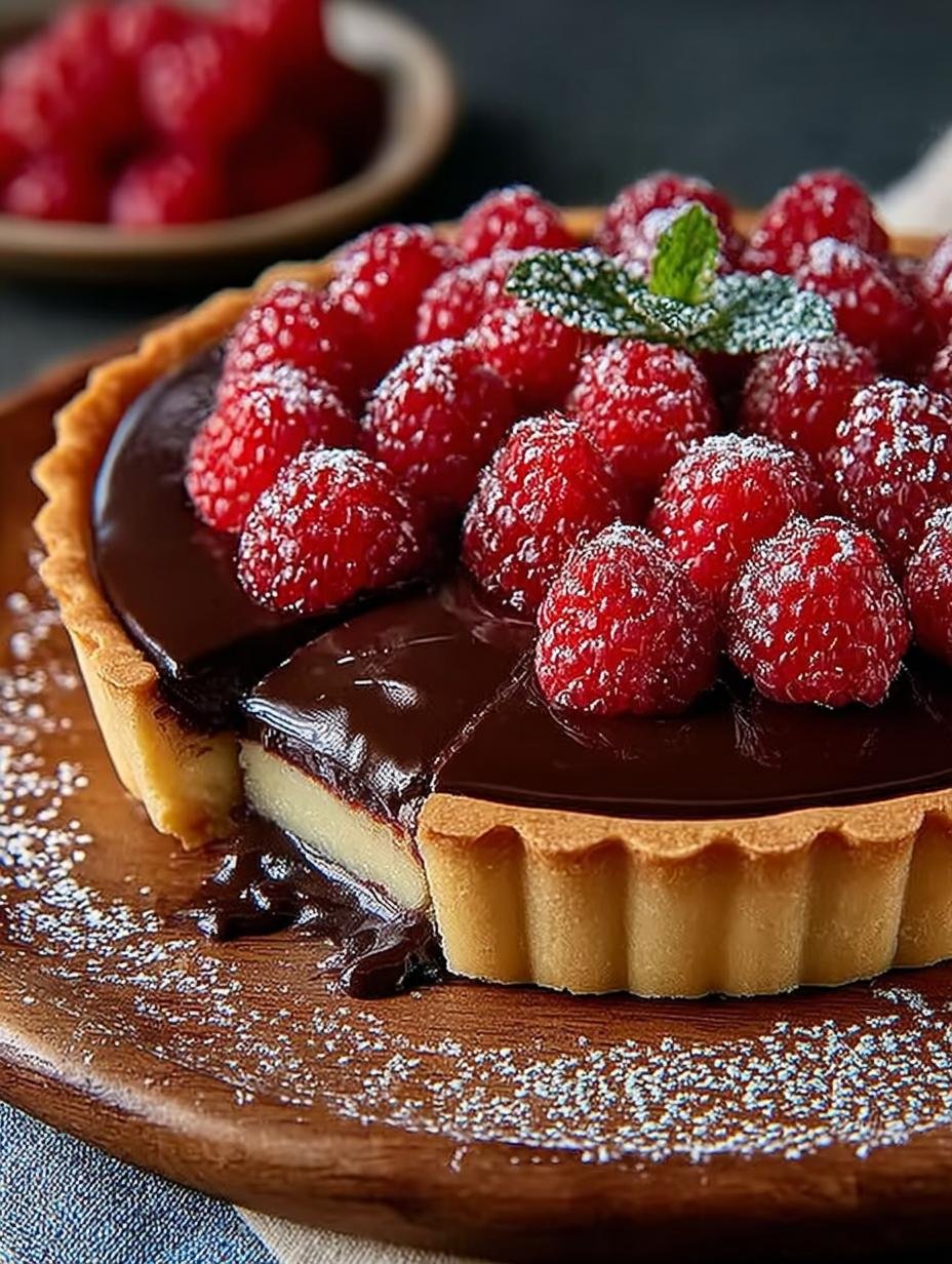 Chocolate Ganache Raspberry Tart: 5 Steps to Indulge - Chocolate Ganache Raspberry Tart - additional detail