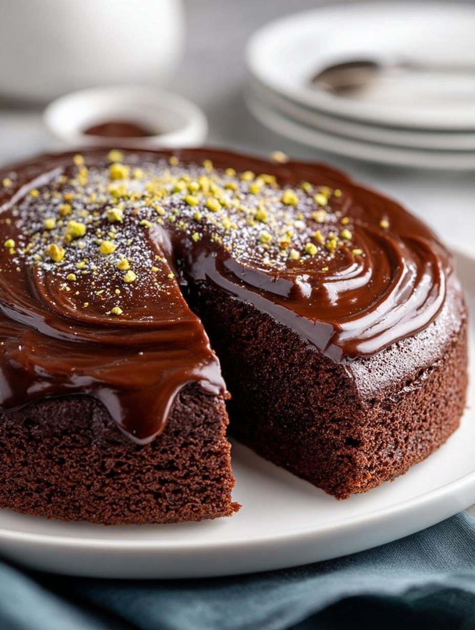 Indulge in a Moist Chocolate Olive Oil Cake Delight - Chocolate Olive Oil Cake - main visual representation