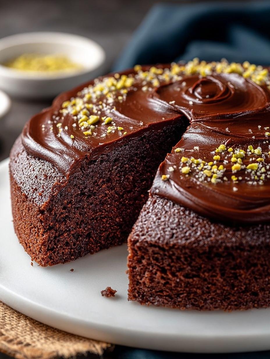 Indulge in a Moist Chocolate Olive Oil Cake Delight - Chocolate Olive Oil Cake - additional detail