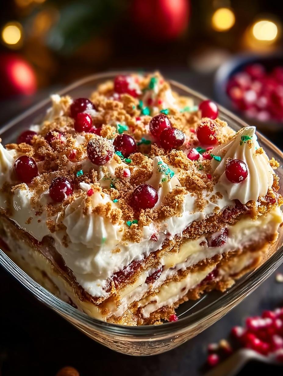 Christmas Cookie Lasagna: 6 Layers of Holiday Joy - Christmas Cookie Lasagna - additional detail