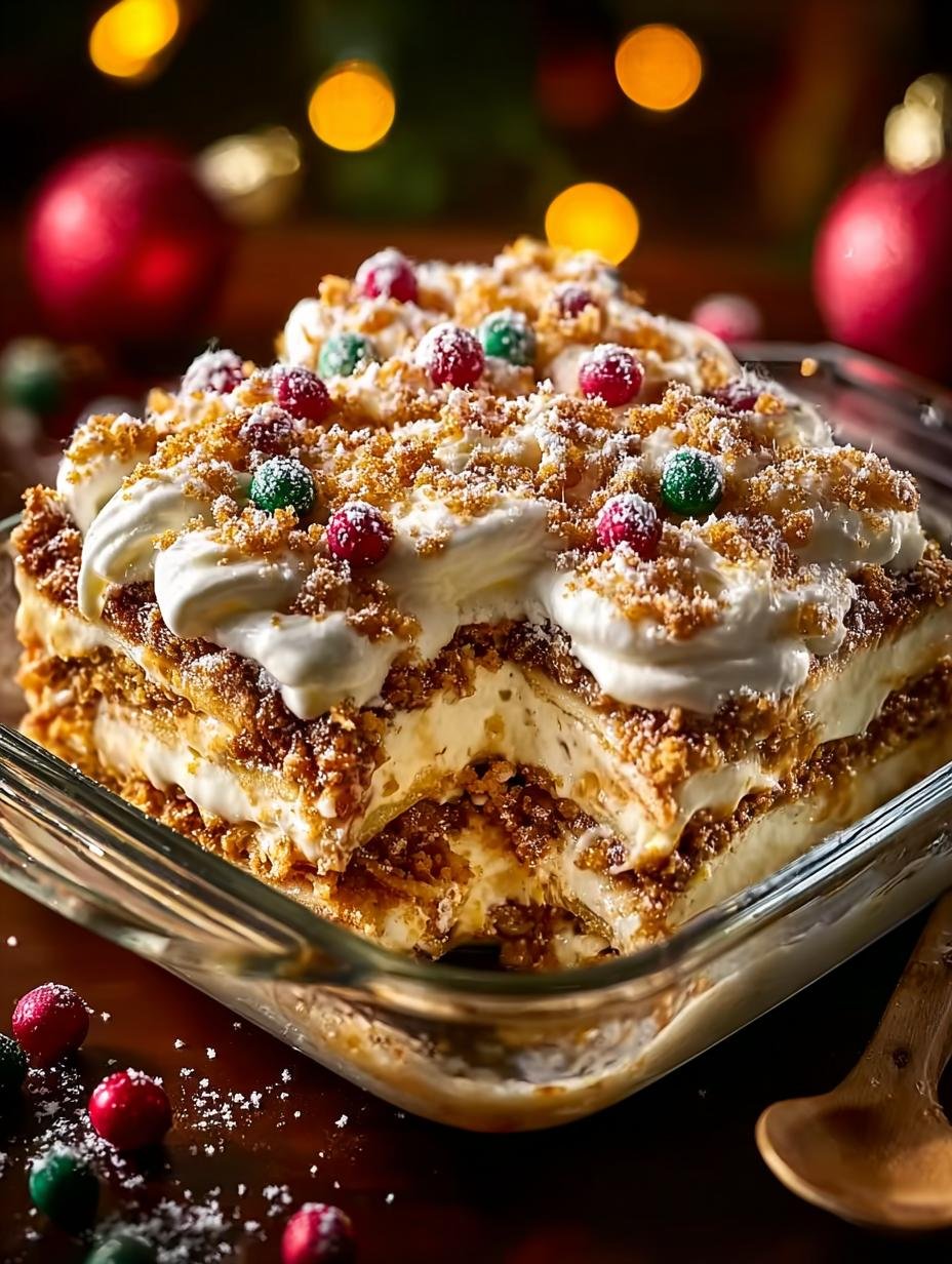 Christmas Cookie Lasagna