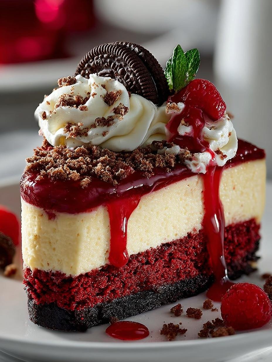 Christmas Red Velvet Cheesecake: A Festive Delight - Christmas Red Velvet Cheesecake - main visual representation