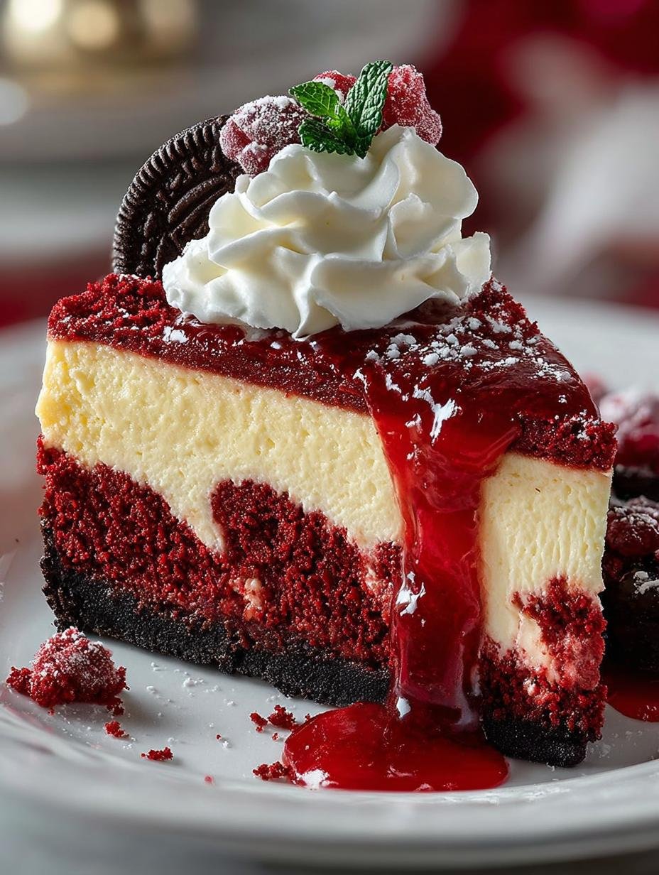 Christmas Red Velvet Cheesecake: A Festive Delight