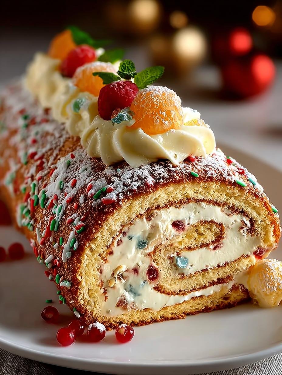 Delightful Christmas Vanilla Roll Cake for Festive Joy - Christmas Vanilla Roll Cake - main visual representation