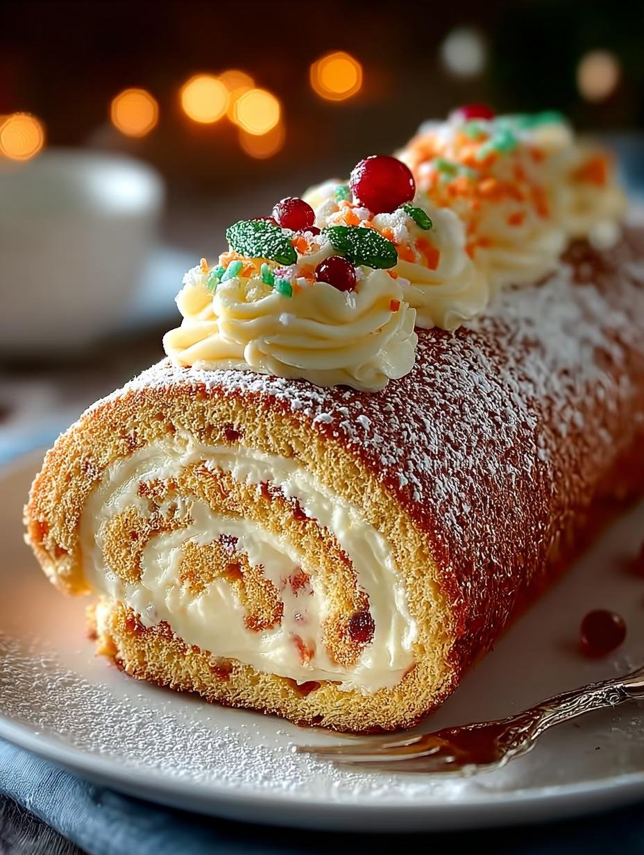 Delightful Christmas Vanilla Roll Cake for Festive Joy - Christmas Vanilla Roll Cake - additional detail