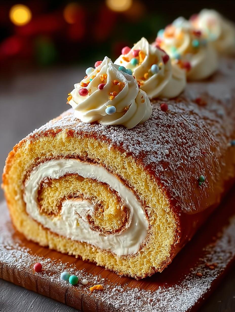 Christmas Vanilla Roll Cake