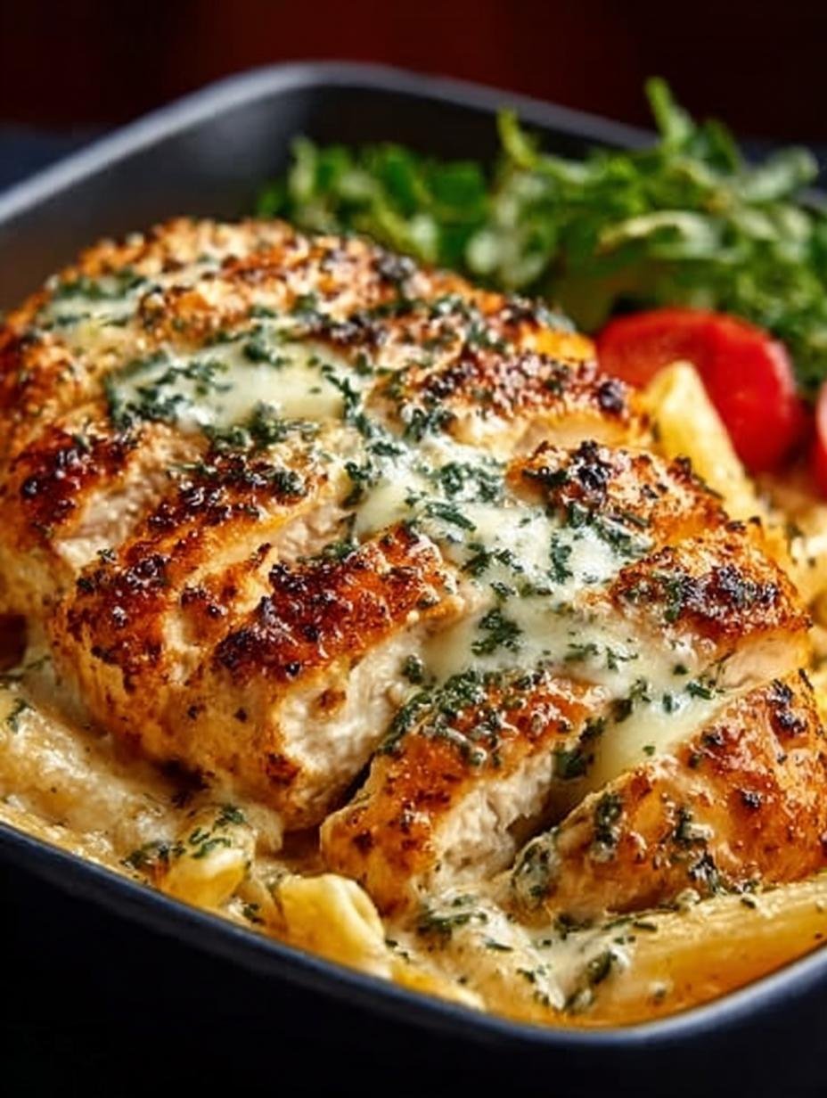 Delicious Creamy Garlic Parmesan Chicken Pasta Recipe - Creamy Garlic Parmesan Chicken - main visual representation