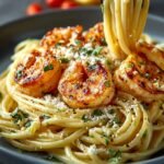 Creamy Garlic Shrimp Linguine