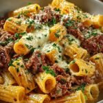 Creamy Parmesan Beef Rigatoni