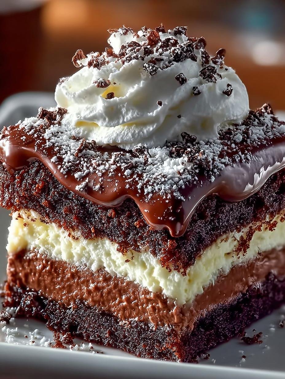Decadent Brownie Refrigerator Cake: 7 Layers of Delight - Decadent Brownie Refrigerator Cake - additional detail