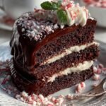Decadent Peppermint Fudge Cake