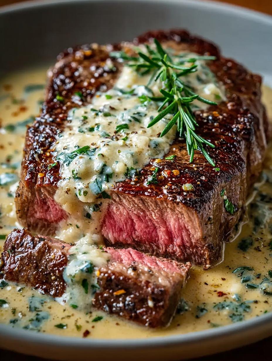 Garlic Butter Steak with Parmesan Cream Sauce: 5-Star Dinner - Garlic Butter Steak with - main visual representation