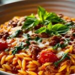 Ground Beef Orzo with