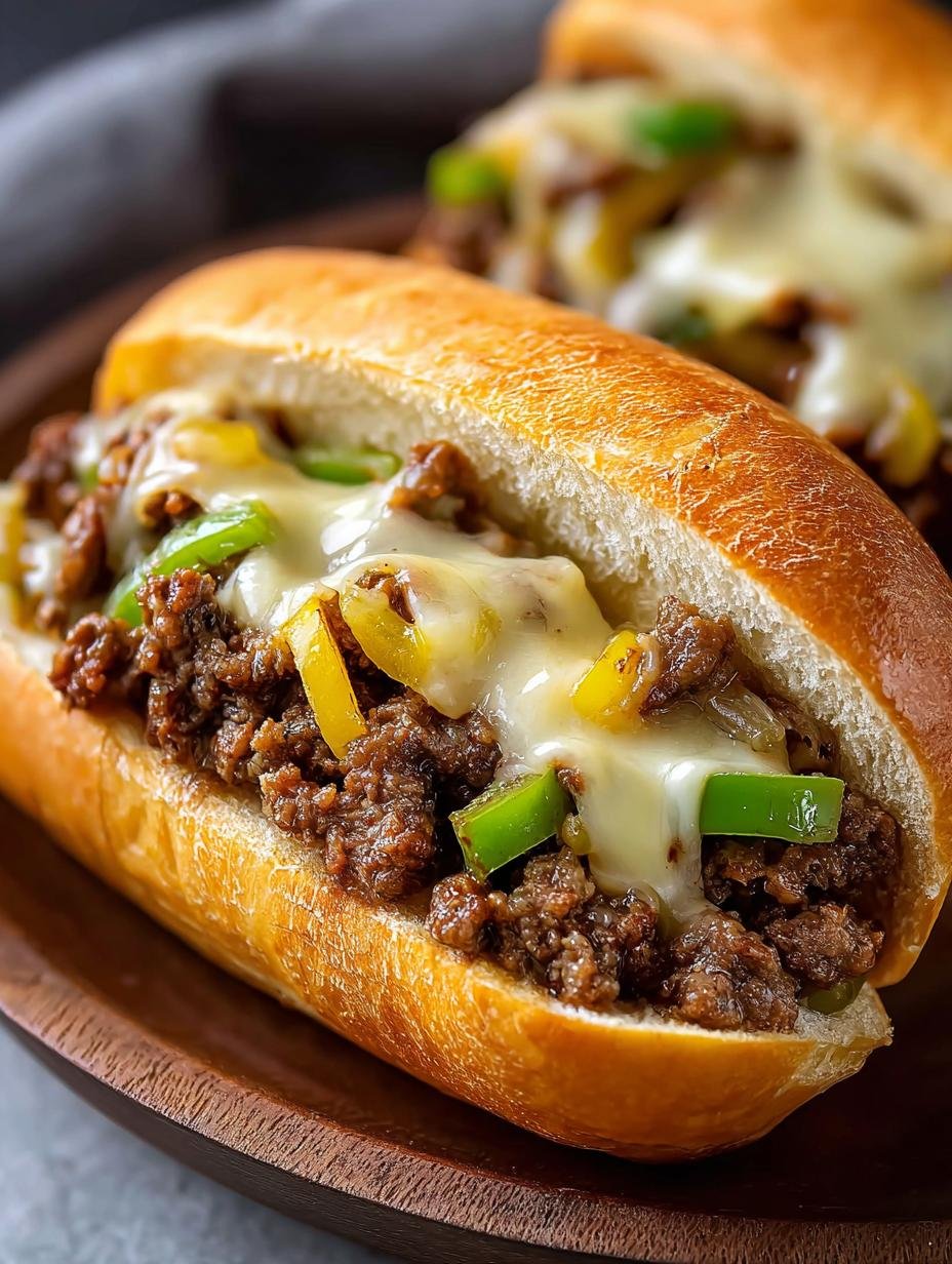 Ground Beef Philly Cheesesteaks