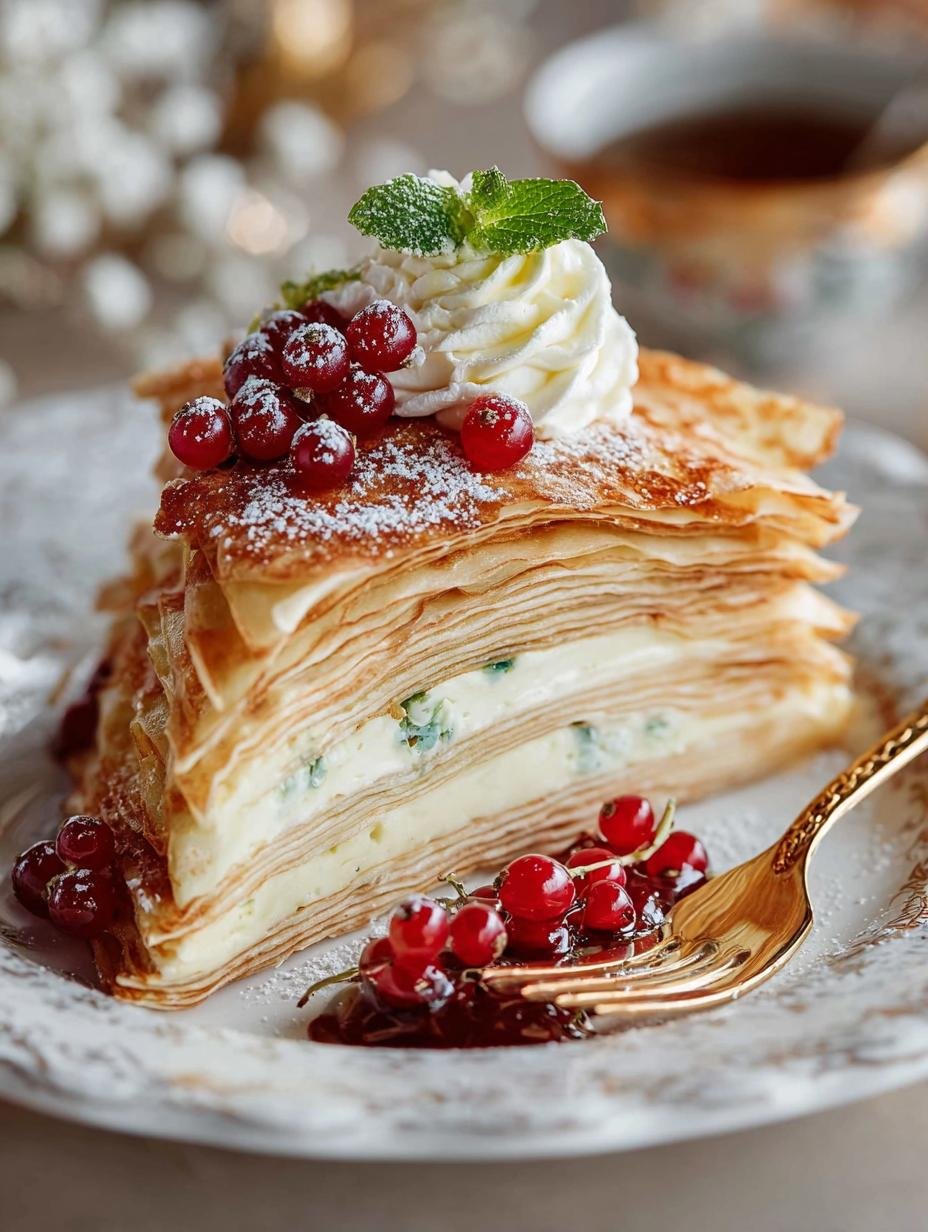 Mille Crepe Cake with Fresh Fruit: A Delightful Treat - Mille Crepe Cake with - additional detail