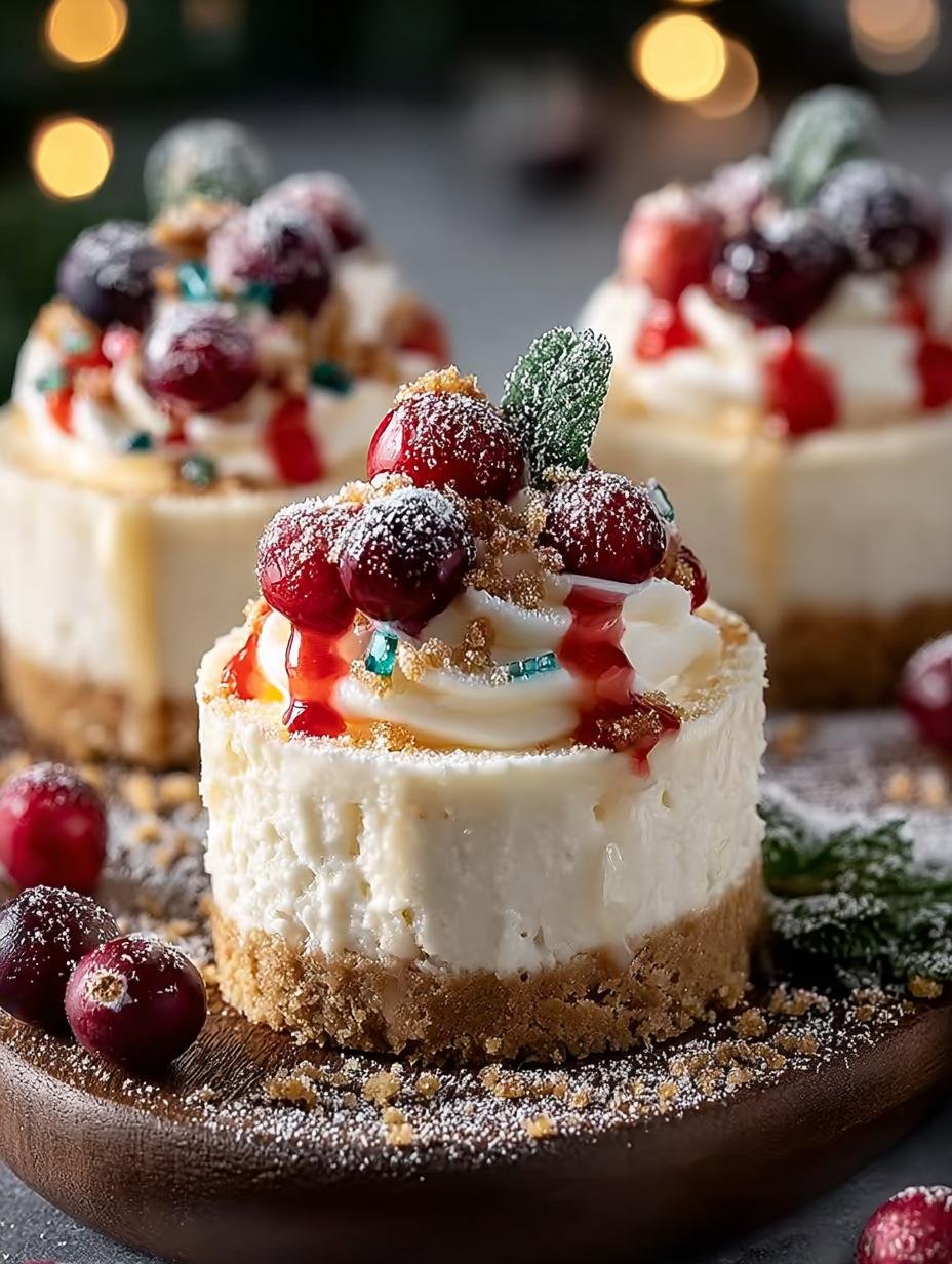 Mini Christmas Cheesecakes: 12 Bite-Sized Delights - Mini Christmas Cheesecakes - main visual representation