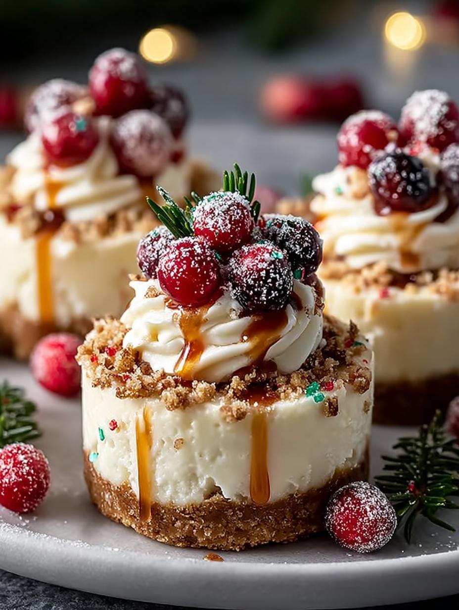 Mini Christmas Cheesecakes: 12 Bite-Sized Delights - Mini Christmas Cheesecakes - additional detail