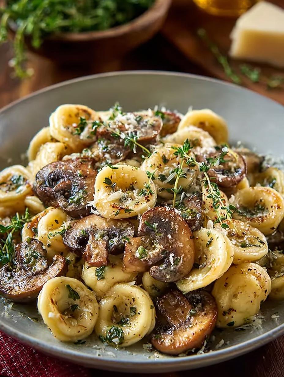 Orecchiette with Mushroom Thyme