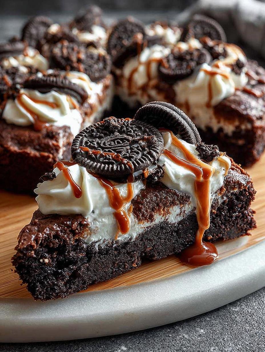 Indulge in 8 Irresistible Oreo Fudge Brownie Pizza Delights - Oreo Fudge Brownie Pizza - additional detail