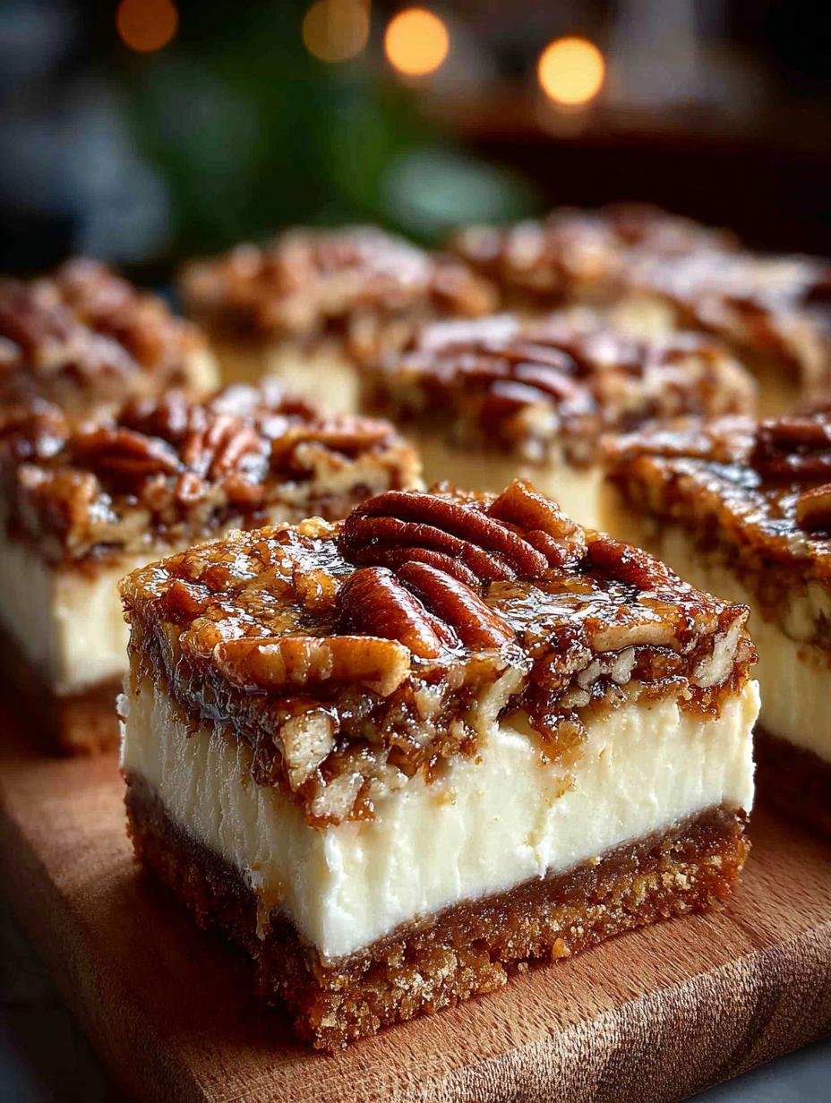 Dreamy Pecan Pie Cheesecake Bars You Need to Try - Pecan Pie Cheesecake Bars - main visual representation