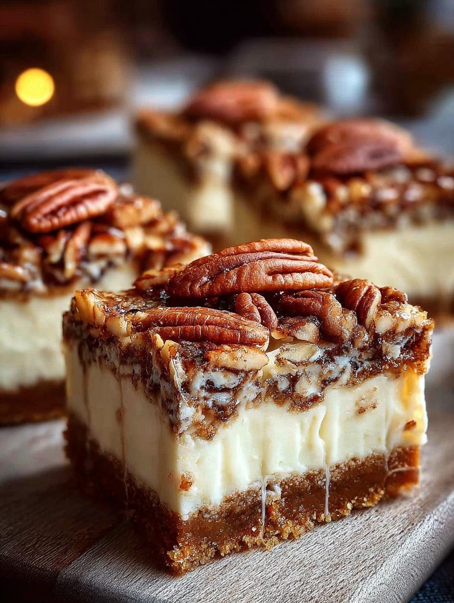 Dreamy Pecan Pie Cheesecake Bars You Need to Try - Pecan Pie Cheesecake Bars - additional detail