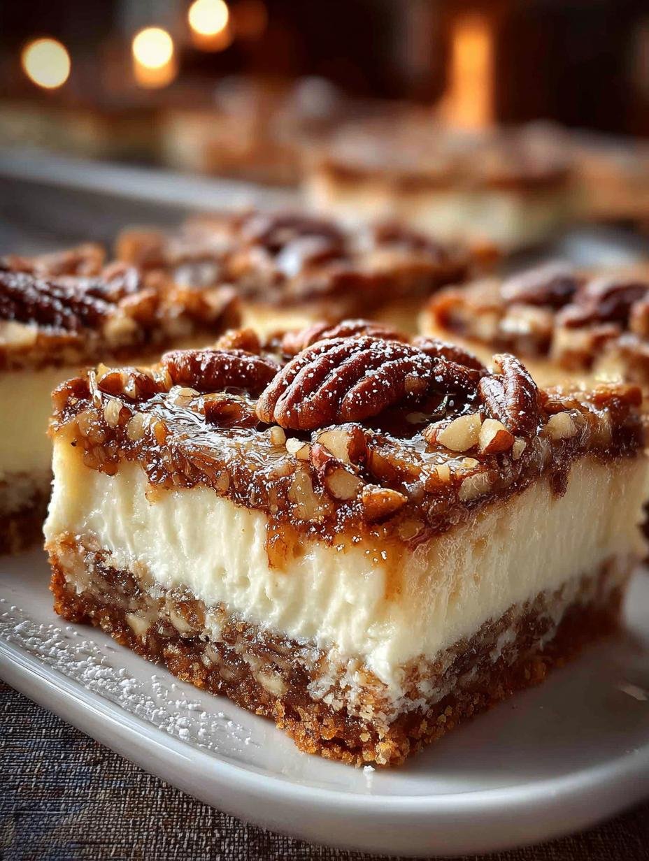 Pecan Pie Cheesecake Bars