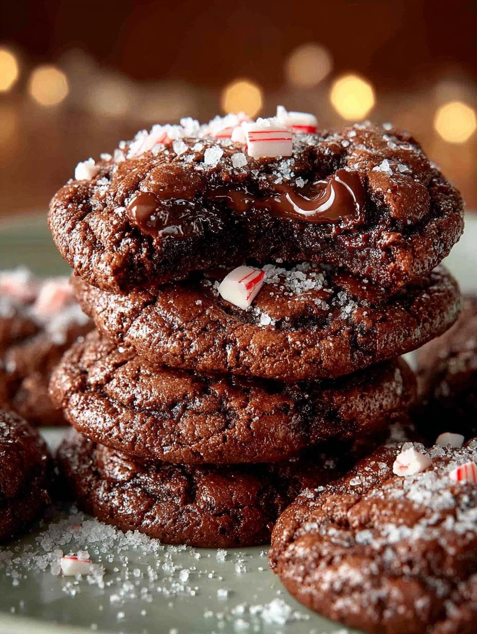 Delicious Peppermint Brownie Cookies for the Holidays - Peppermint Brownie Cookies - main visual representation