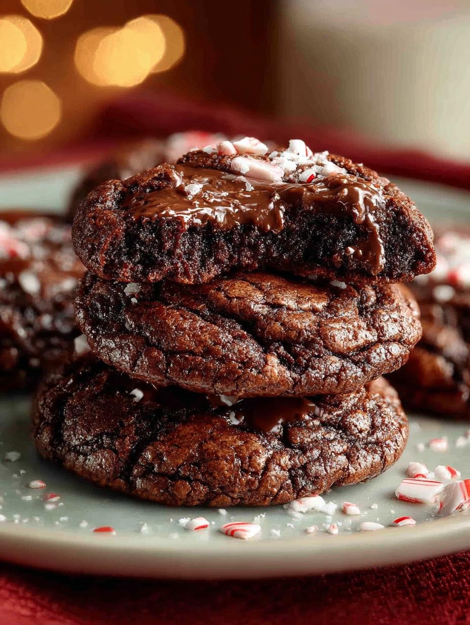Delicious Peppermint Brownie Cookies for the Holidays - Peppermint Brownie Cookies - additional detail