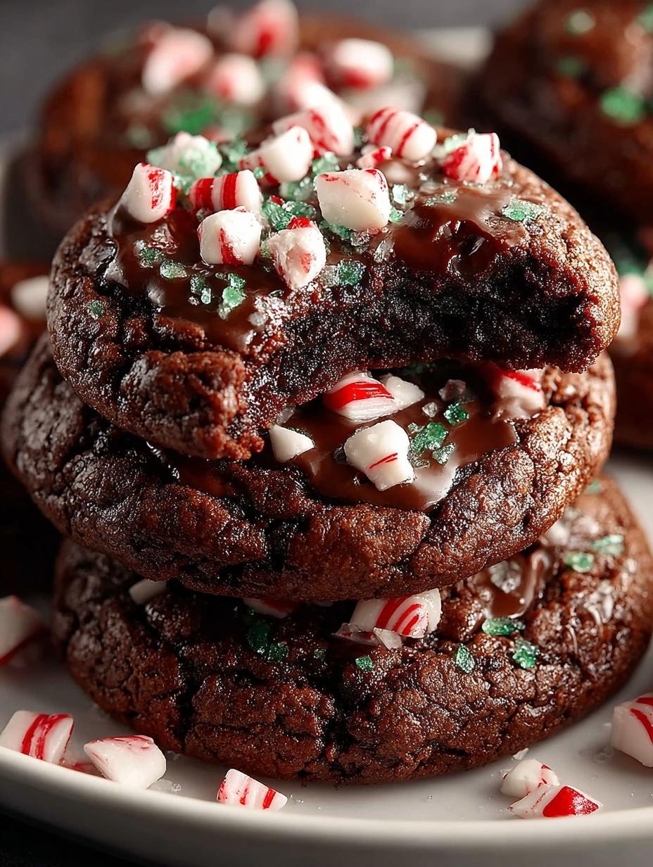 Peppermint Brownie Cookies Festive Treats for the Holidays - Peppermint Brownie Cookies Festive - main visual representation