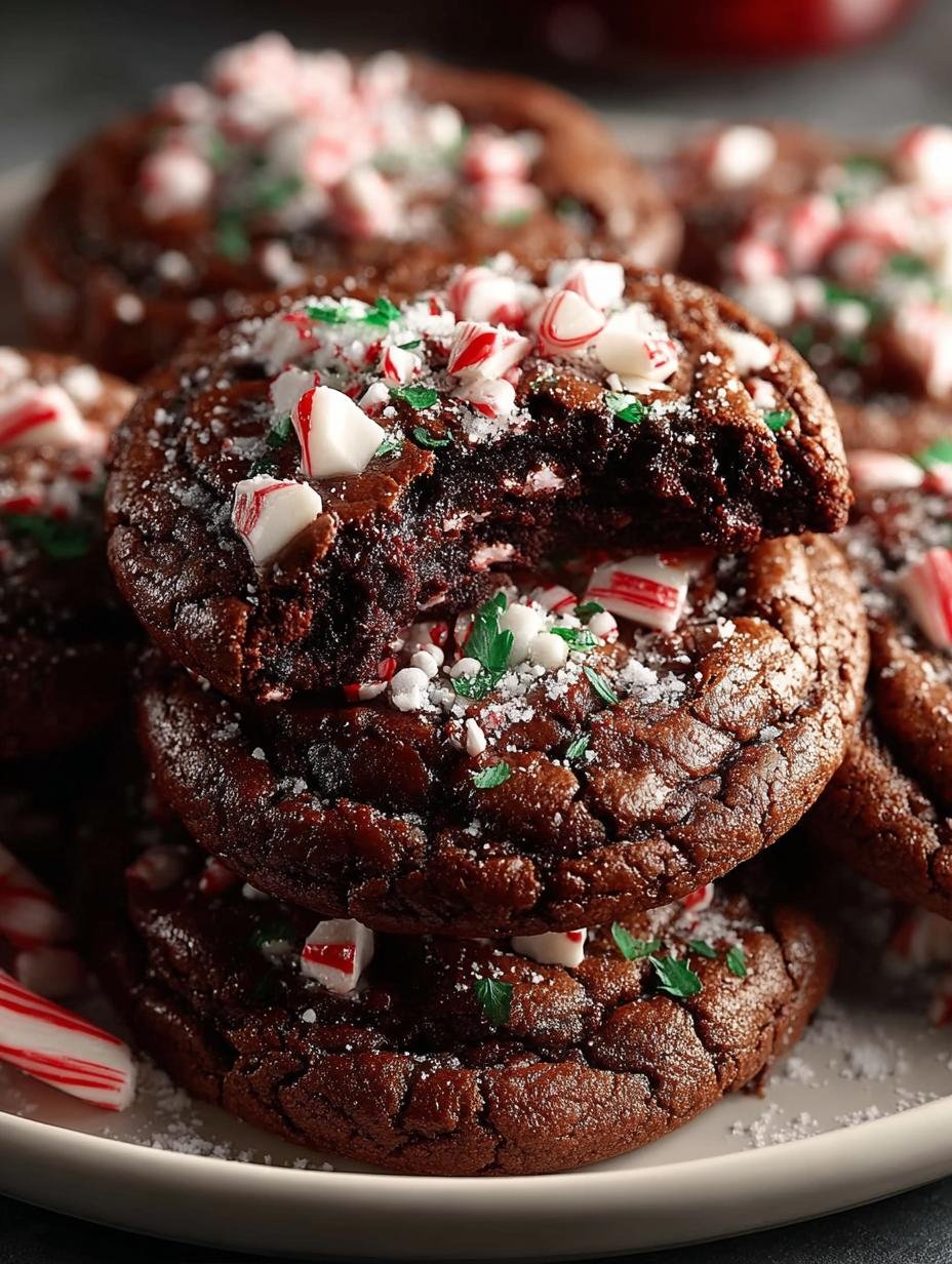 Peppermint Brownie Cookies Festive Treats for the Holidays - Peppermint Brownie Cookies Festive - additional detail
