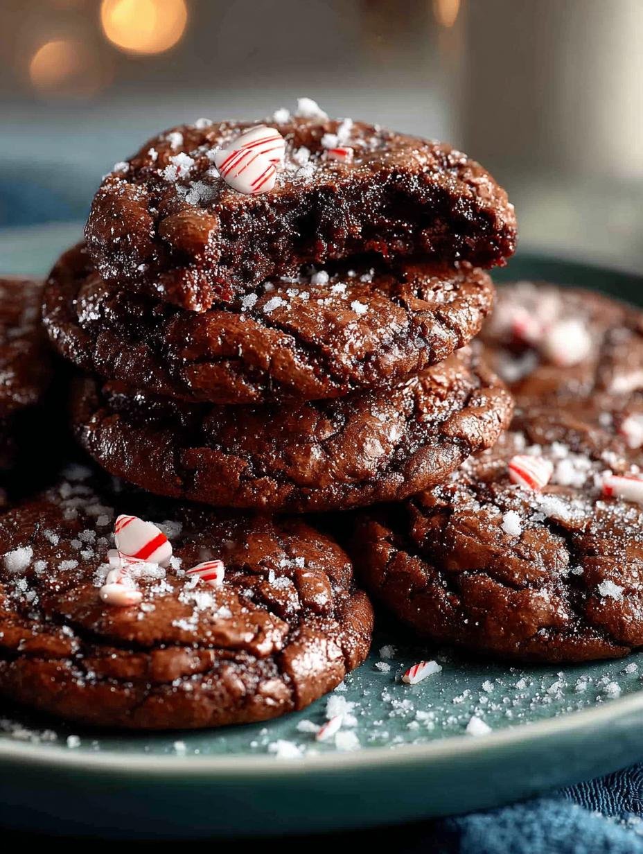 Peppermint Brownie Cookies