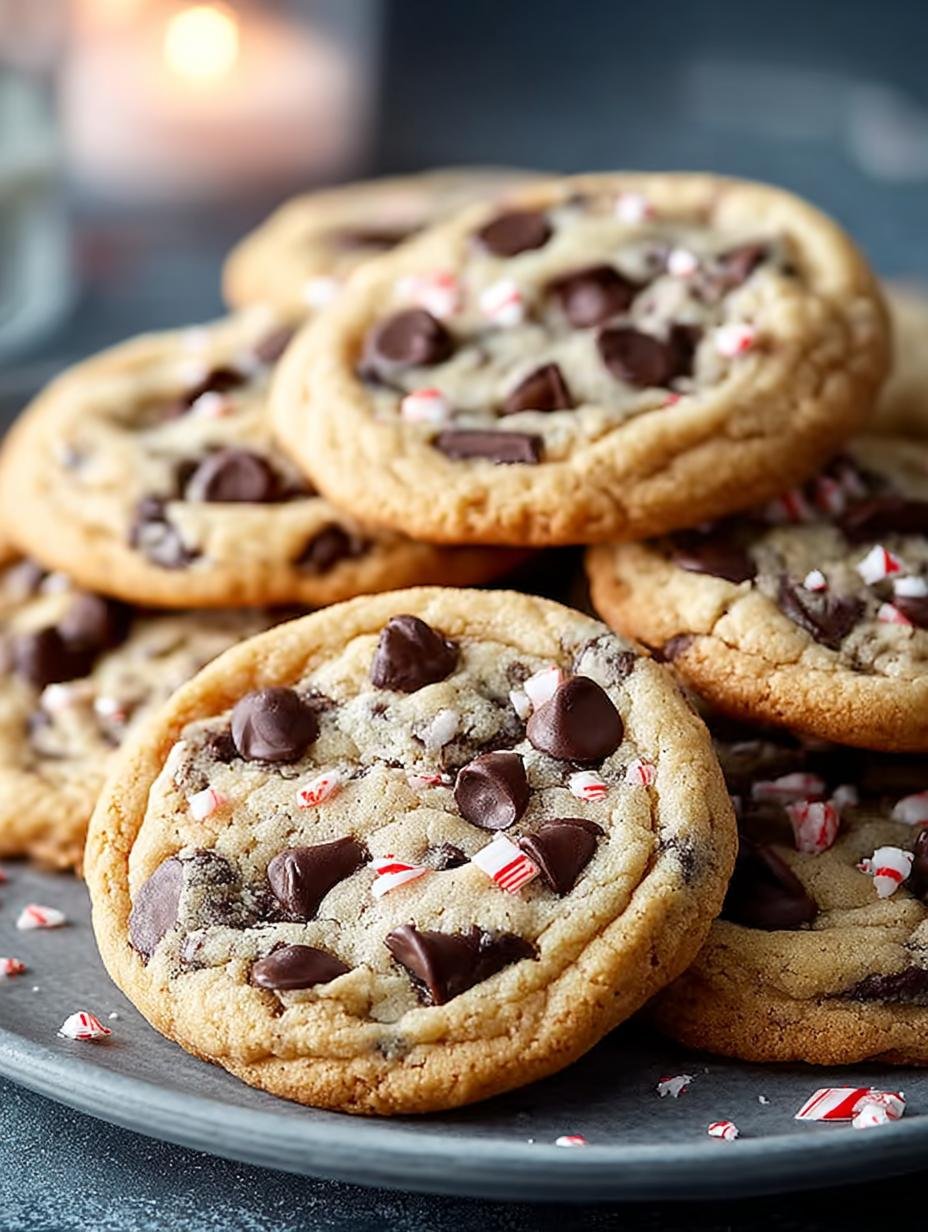 Irresistible Peppermint Chocolate Chip Cookies for Christmas - Peppermint Chocolate Chip Cookies - main visual representation