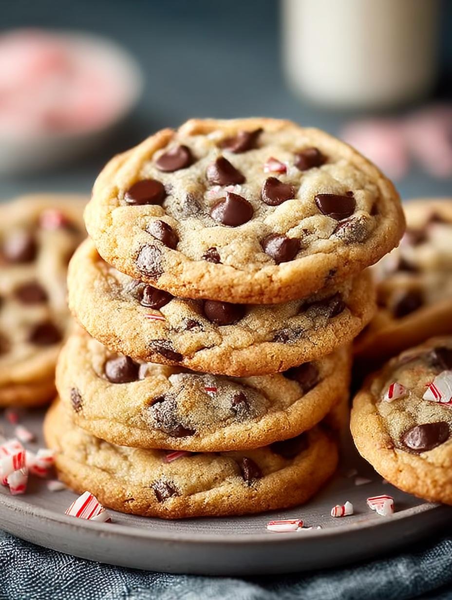 Irresistible Peppermint Chocolate Chip Cookies for Christmas - Peppermint Chocolate Chip Cookies - additional detail