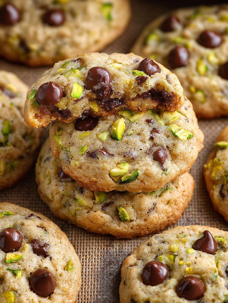 Pistachio Chocolate Chip Cookies