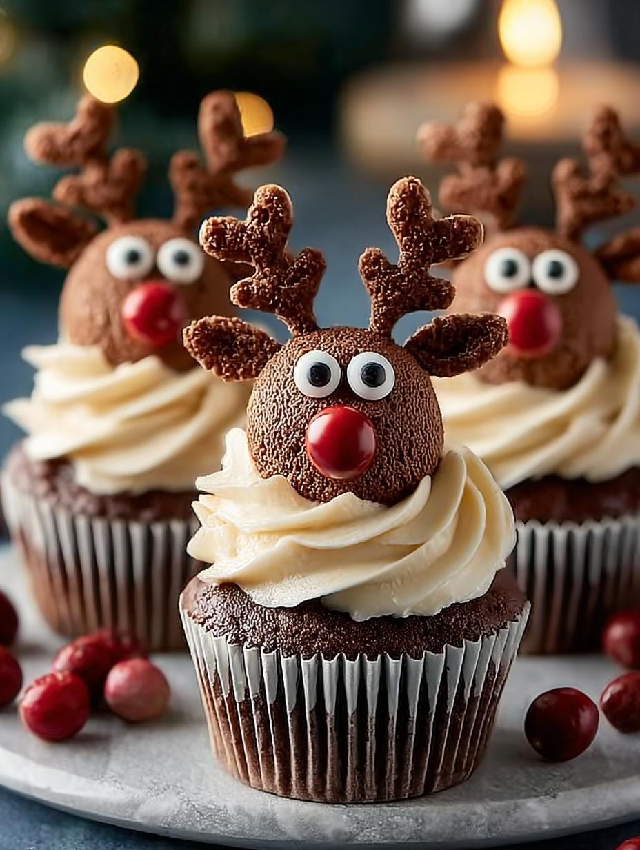 Delicious Reindeer Cupcakes Recipe for Christmas Cheer - Reindeer Cupcakes - main visual representation