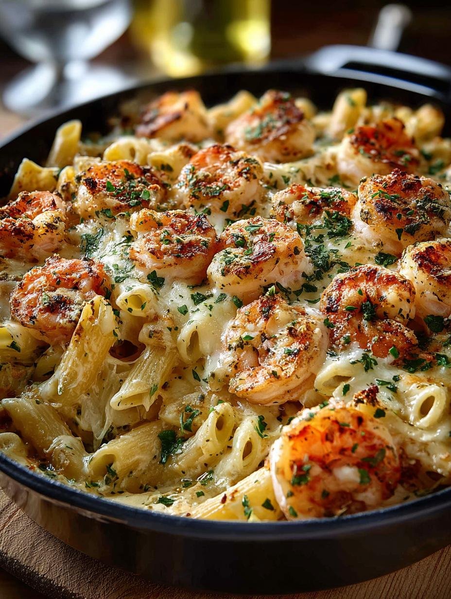 Delicious Shrimp Scampi Pasta Bake for Family Dinner - Shrimp Scampi Pasta Bake - main visual representation
