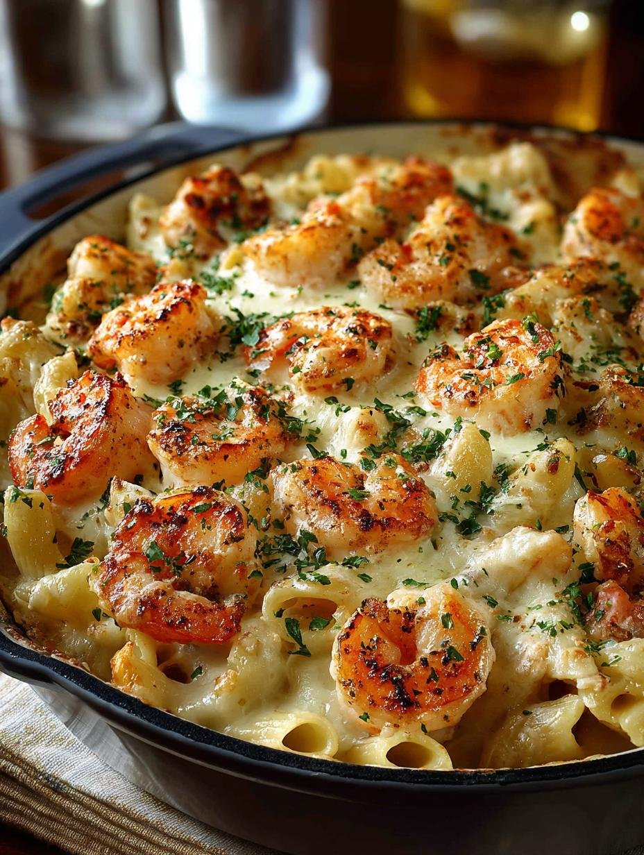 Shrimp Scampi Pasta Bake