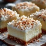 Skinny Coconut Cheesecake Bars