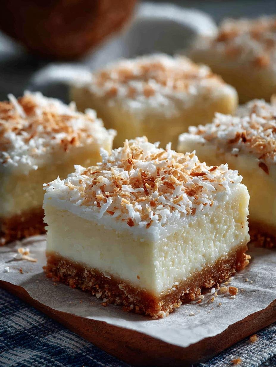 Skinny Coconut Cheesecake Bars: 16 Guilt-Free Slices